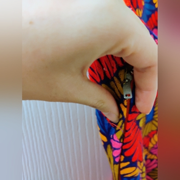 Vintage 1960s 1970s Psychedelic Groovy Maxi Sleeveless Dress - Picture 3 of 4